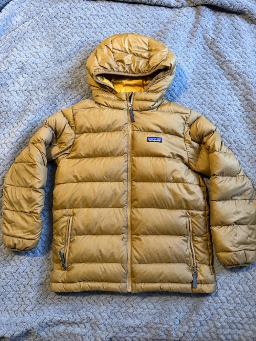 Kids Patagonia Puffer Jacket in Mustard